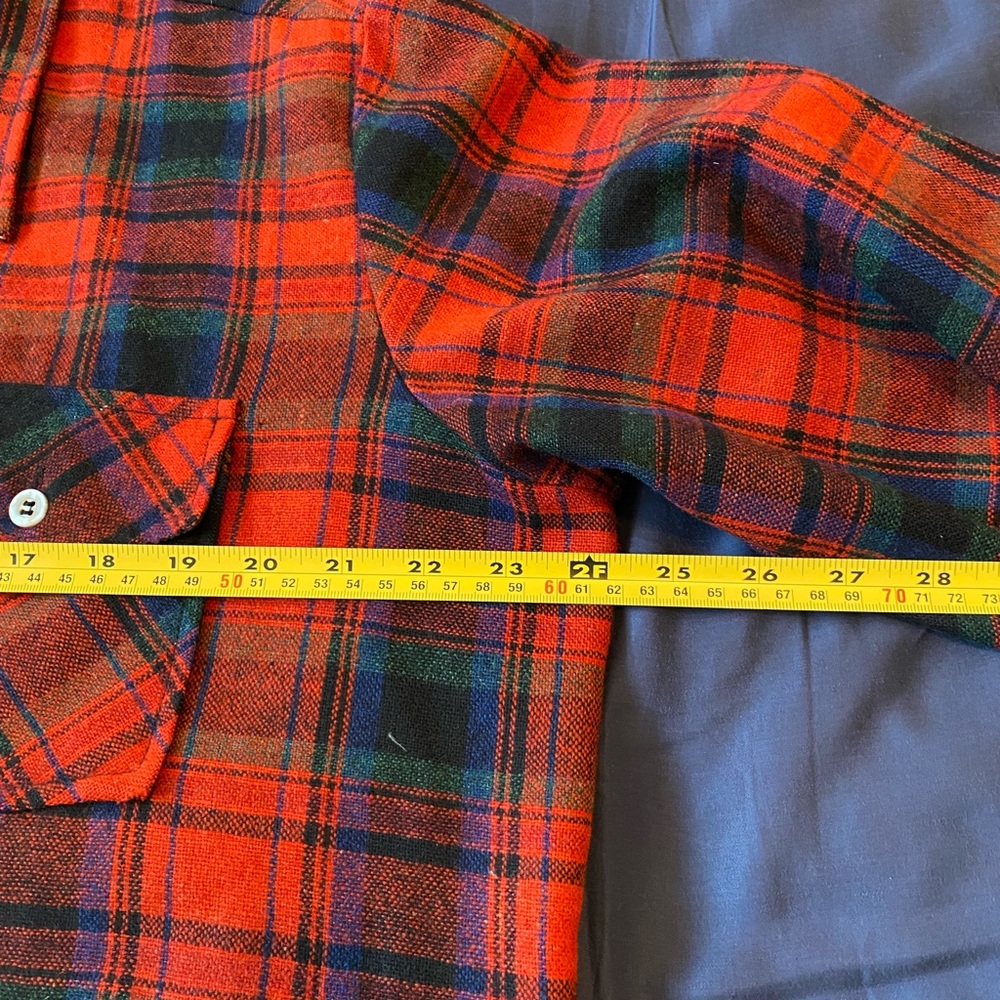 WOOLÓFTHEWEST Red Plaid Shirt by Brewster Size L - Picture 8 of 11